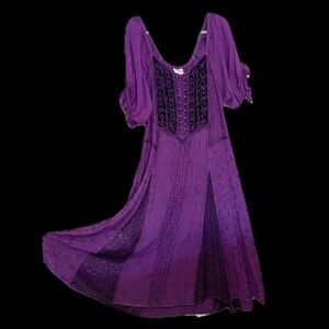 Holy Clothing Purple Lace Front Dress 3X
